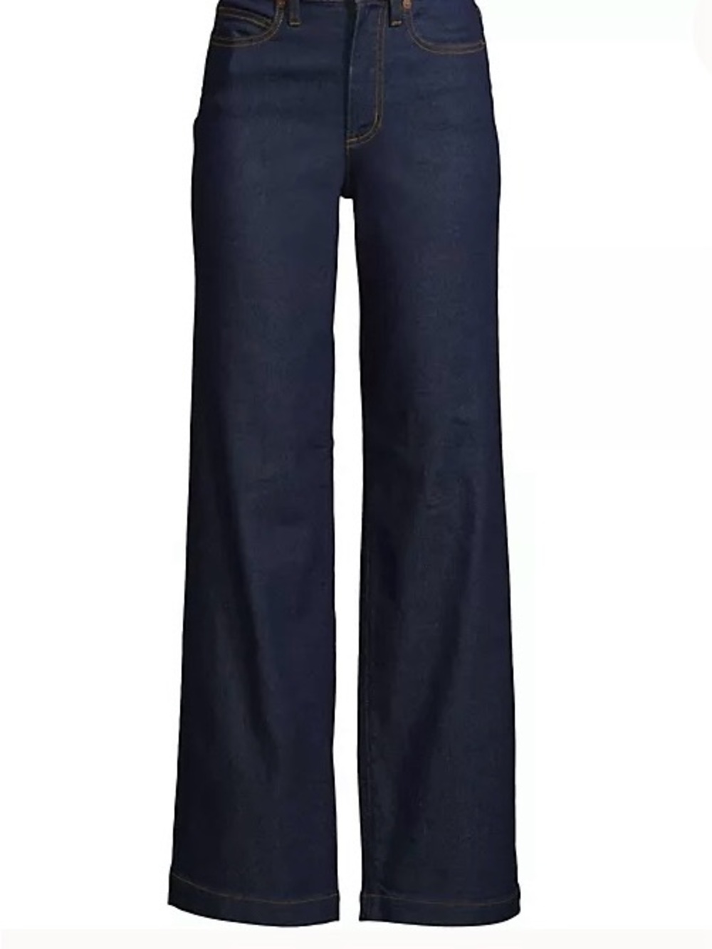 Lands' End Dark Blue Wide-Leg Jeans